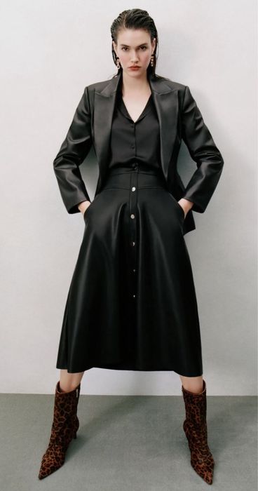 Юбка Zara, экокожа