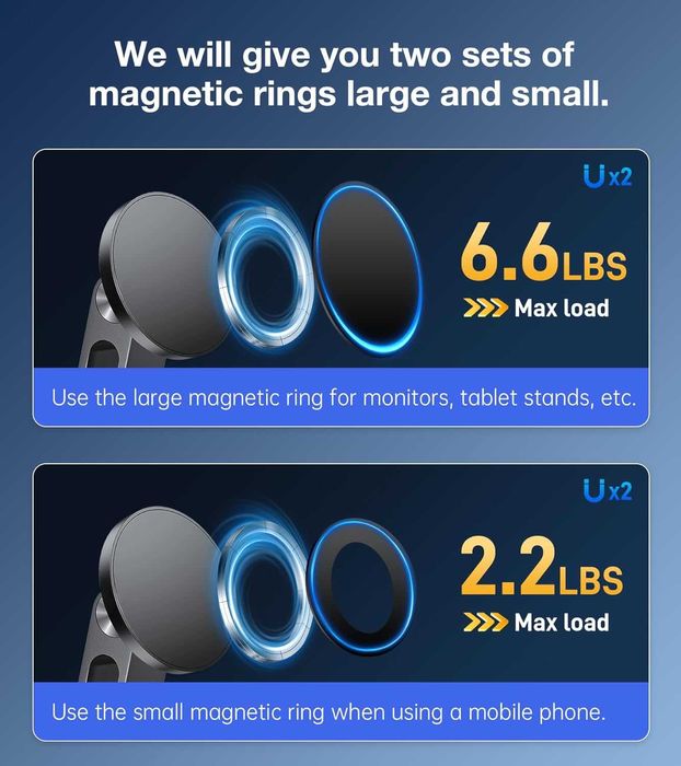 Магнитна стойка Golday за iPhone/iPad/монитор, до 18", регулируема