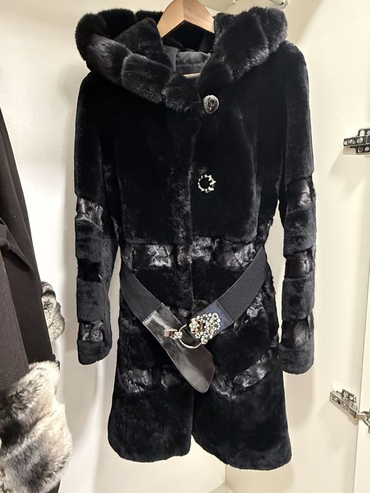 Шуба (мутон+норка)