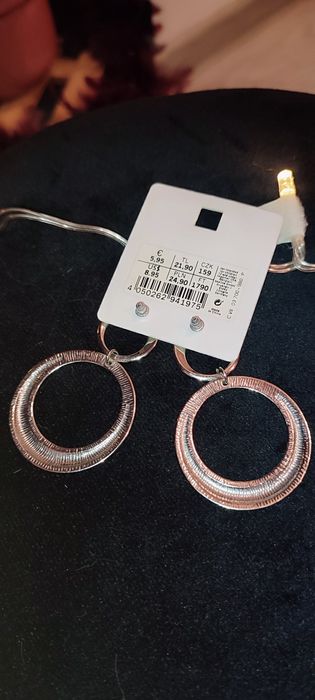 Cercei model infinit, argintii, Jewelry Shop SIX