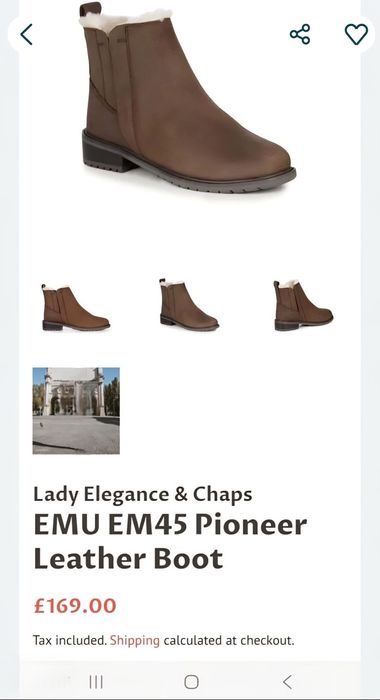 Дамски Кожени ботуши EMU Pioneer Leather, цвят Кафе, номер 39