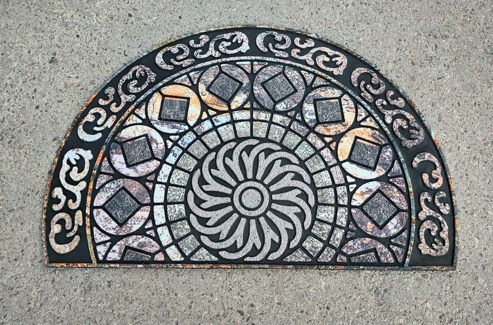 Коврик придверный круглый декоративный для дома и квартиры