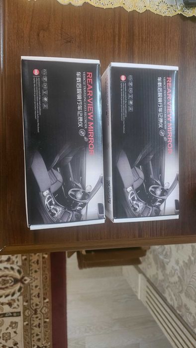 Видеорегистратор автомобиля Зеркало, 2 камерный, новый