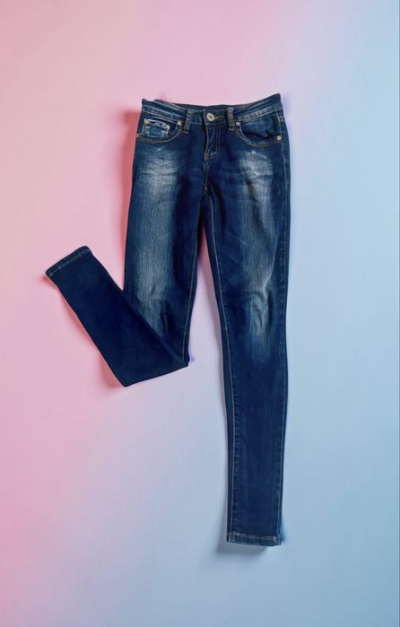 Blugi skinny albastru închis FB Sister - model clasic