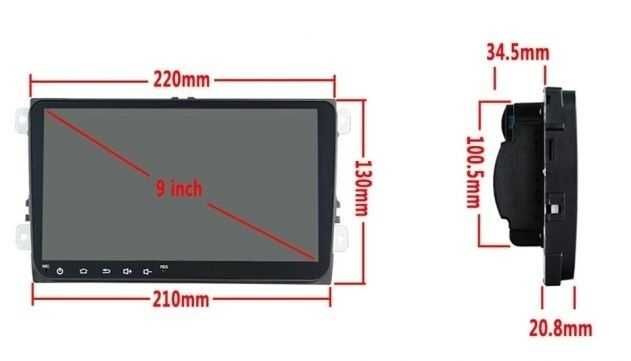 Navigatie 4Gb  Carplay Waze Youtube Volkswagen Passat Golf Jetta skoda