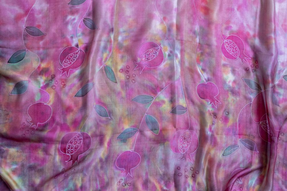 Шарф-палантин. Батик.