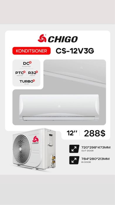 Кондиционер от фирмы Chigo 9 Легенда Выбор народа konditsyoner