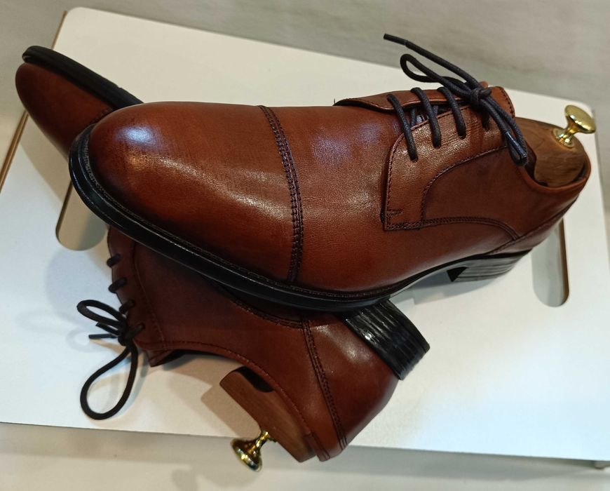 Pantofi derby 42 cap toe premiun John Westbury piele naturala moale