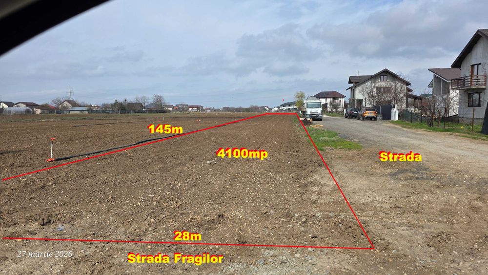 ‼️Teren 4100mp Str.Fragilor Str.Deal Varteju Magurele‼️