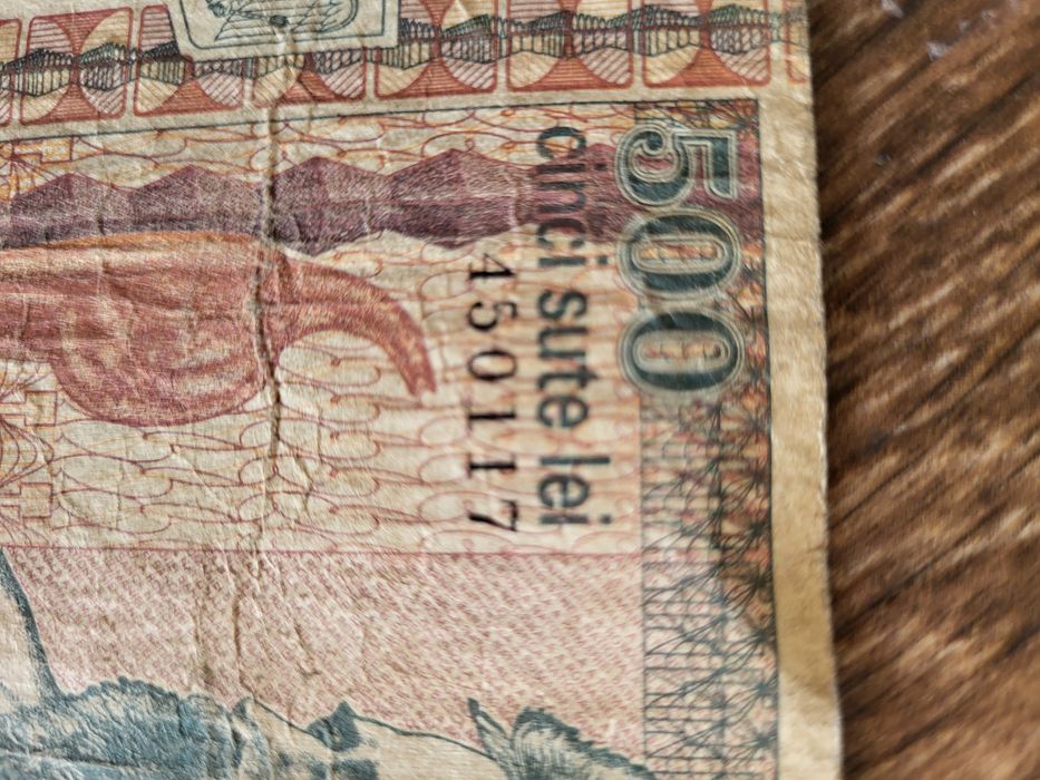 Bancnotă veche 500 lei - "Constantin Brâncuși"