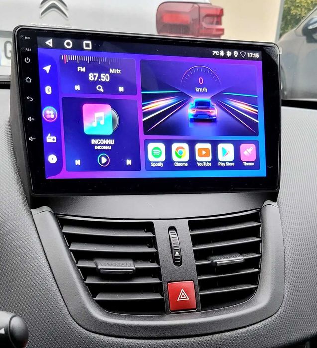 Navigatie Android Peugeot 207 - CarPlay AndroidAuto QLed Slot SIM