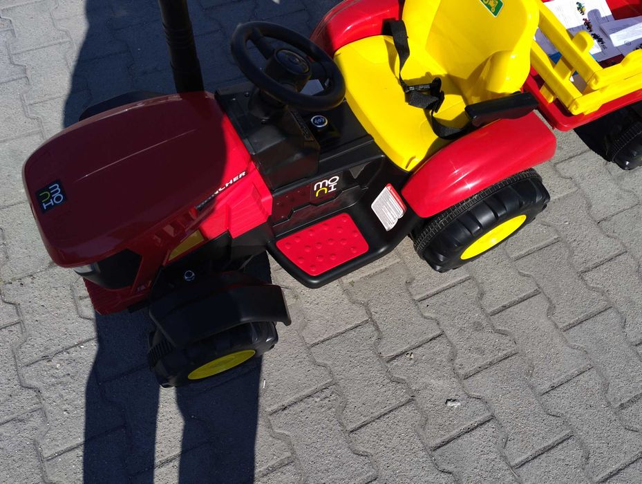 TEXAS акумулаторен трактор с ремарке RANCHER червен