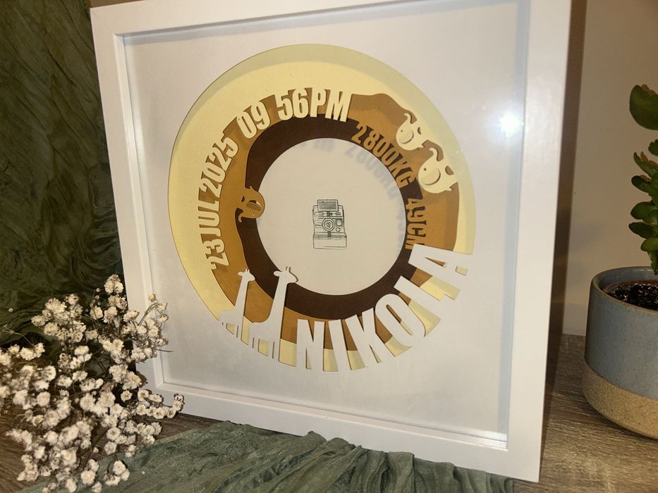 Рамка за снимка- 3D бебешка визитка