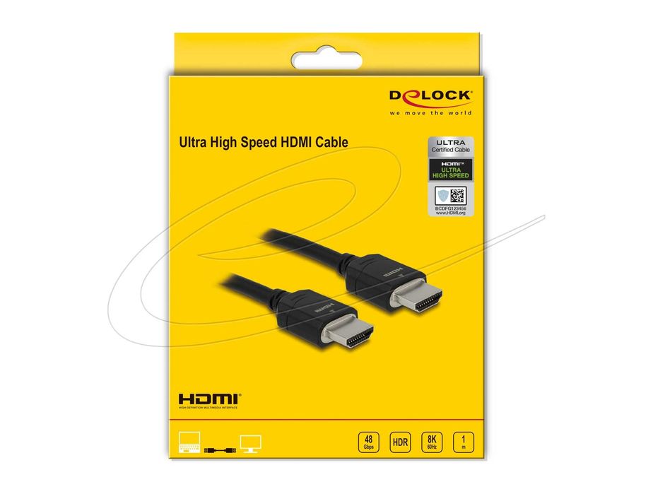 Cabluri Delock HDMI 2.1 8K60hz/4k120/2k240hz(300hz cu DSC) 1m si 2m