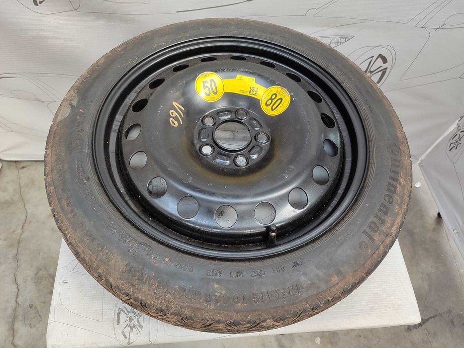 Roată de rezervă slim 5x108 T125/80 R17 DOT 4417 Volvo V60 (2018-2020) Cod:31302356 (3D)