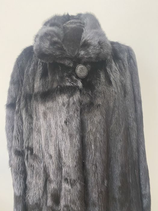 норковая шуба черный бриллиант