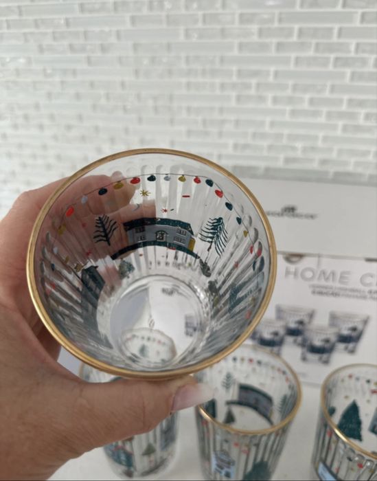 Set pahare pictate 6 buc