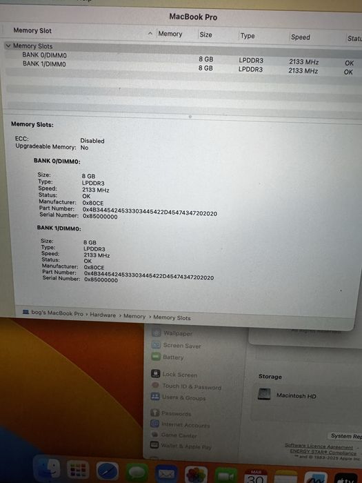 Macbook Pro 15 inch, 256 SSD, i7, 16Gb Ram