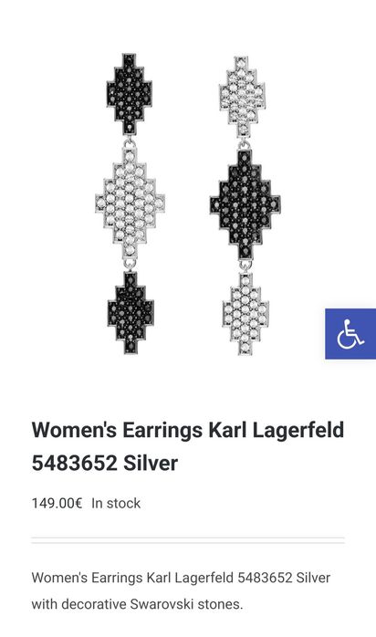 Намален! Комплект обеци и колие  KARL LAGERFELD