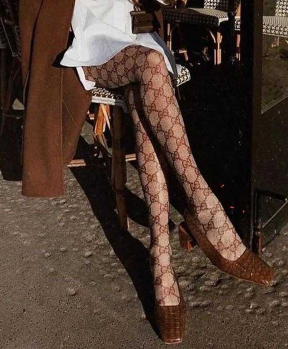 гучи чорапогащник беж кафяв бежов gucci плътен топ качество