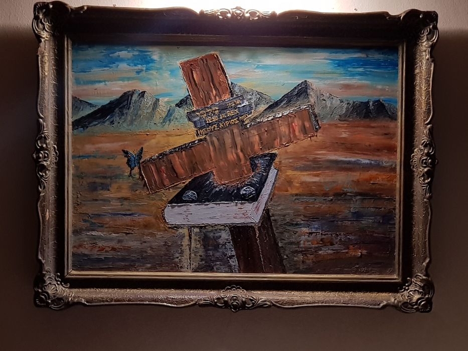 Banii vor fi donati taberei de copii...     Pictura "Iisus Regele meu"