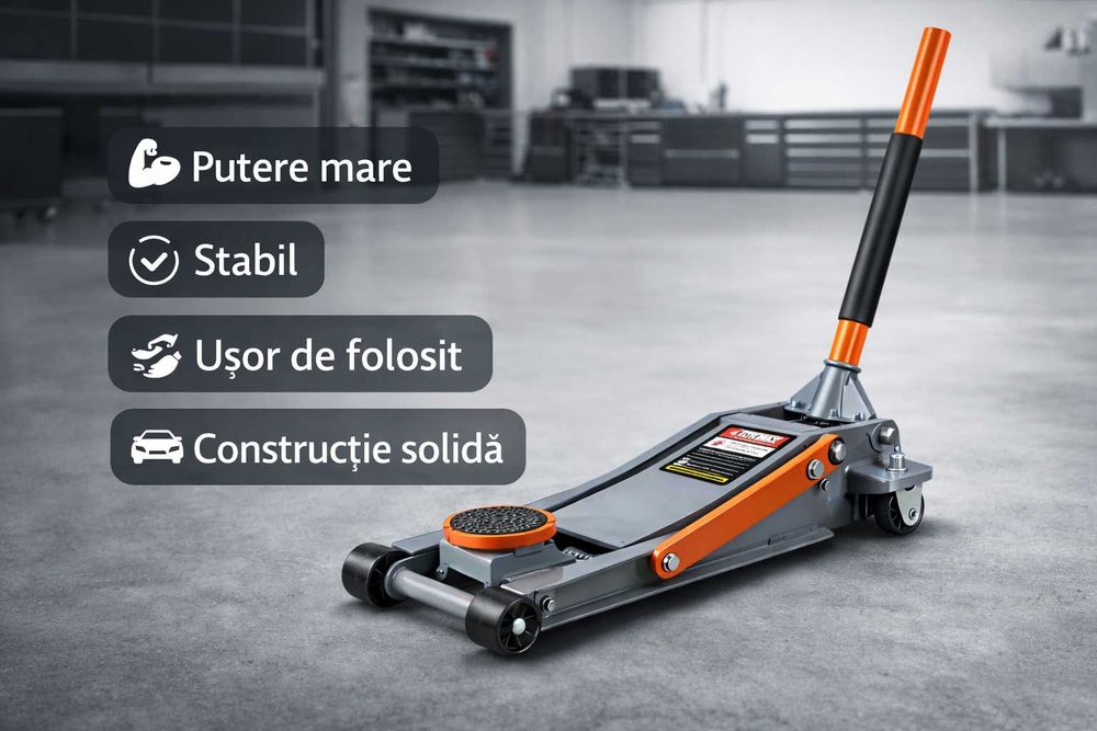 Cric hidraulic 4 tone auto profil jos puternic robust