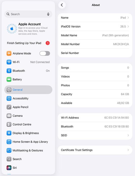 iPad 9 64GB WiFi Black Roblox jocuri Netflix Office Minecraft