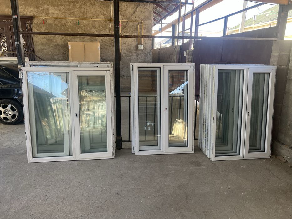 Пластиковые окна,двери б/у,пластик терезелер