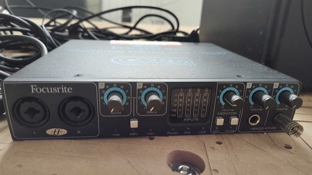 Set studio audio complet – 2x ESI aktiv 08 + Focusrite Saffire PRO 24 DSP + Audio-Technica AT2010 + cabluri