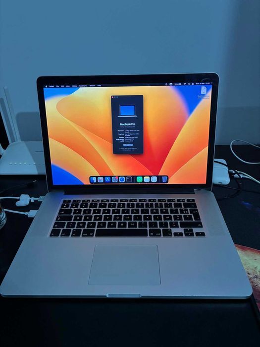 Vand MacBook Pro Retina 2013 A1398 EARLY– 8GB RAM, SSD 256GB, macOS Ventura
