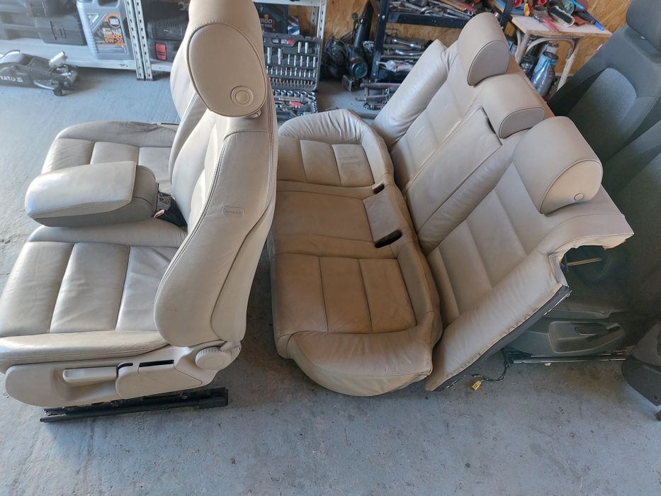 Set interior piele crem cu bancheta fixa AUDI A6 C6 4F BELRIN