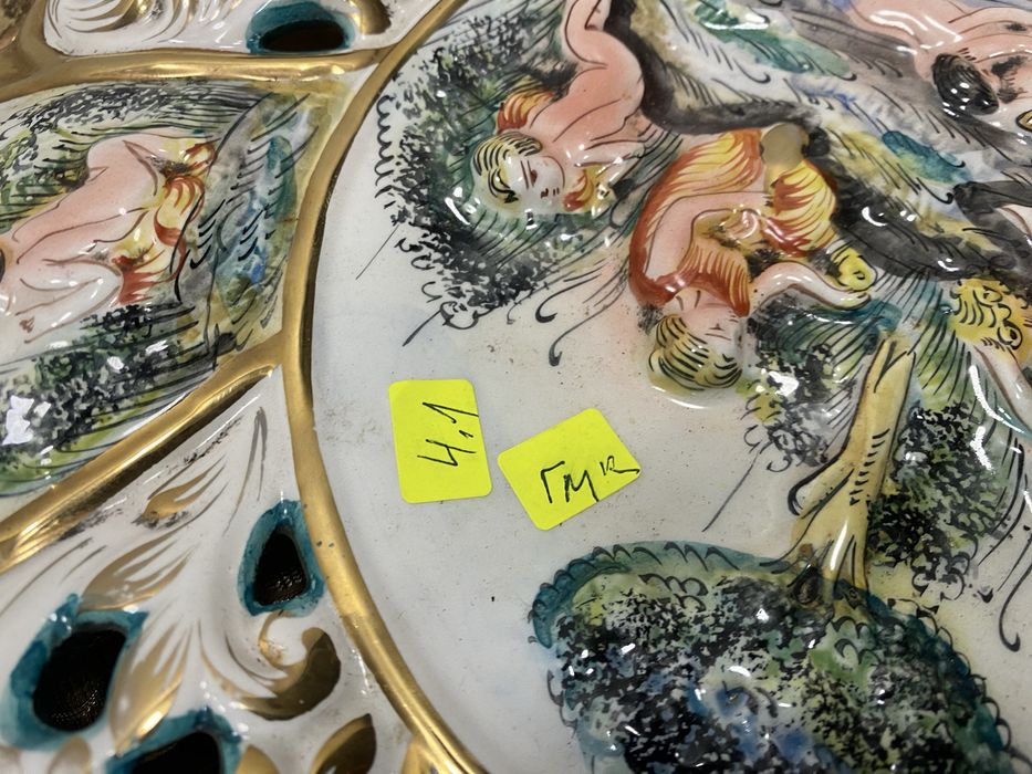 Италианска порцеланова чиния Capodimonte Италия 1960