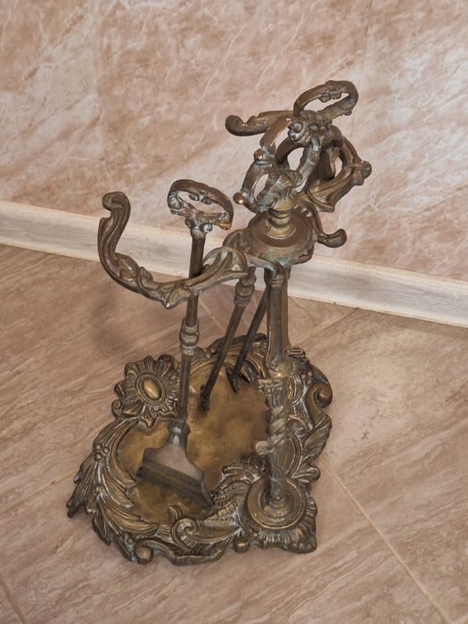 Месингов сет за камина в стил барок