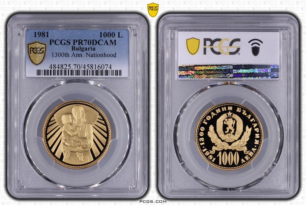 Златна монета Майка с дете PGCS PR70