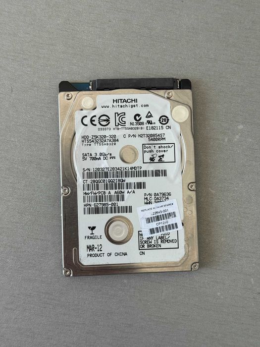 hard disk laptop -Hitachi 320 GB/100% viata !