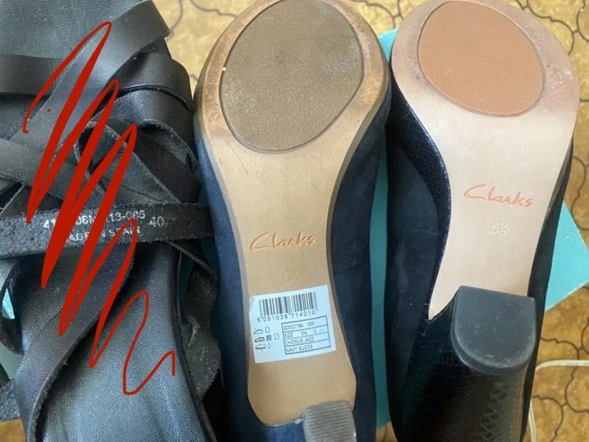 Туфли Clarks  кожа кожзам