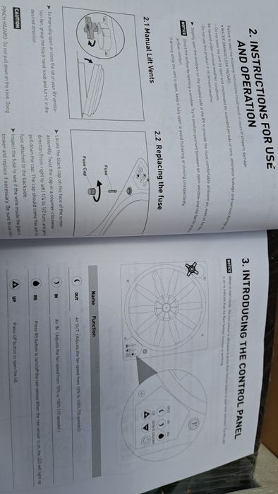 Trapa rulota cu ventilator și telecomanda