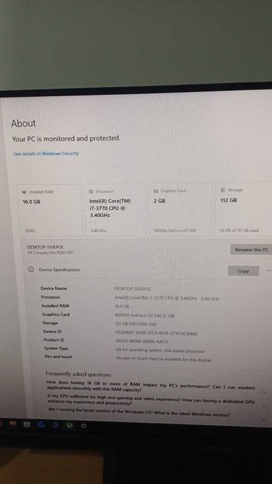 Pc  cu procesor i7 3770