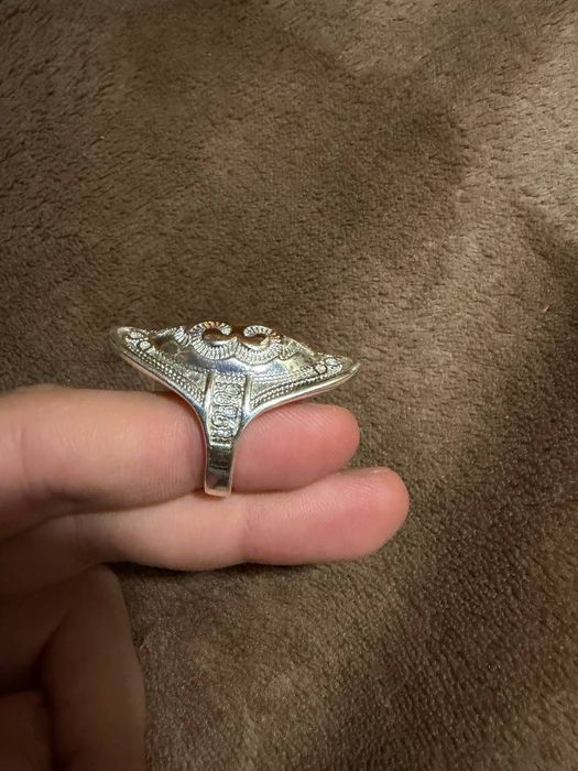 кольцо серебряное