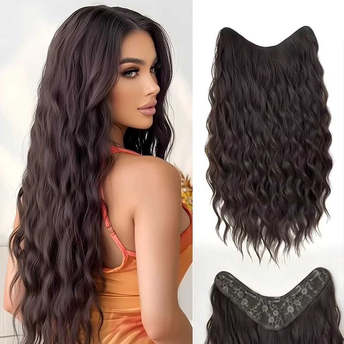 Къдрав екстеншън с клипс / треса / треса с клипси / Удължение за Коса