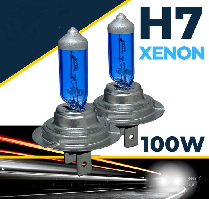 2бр 100w Автокрушки крушки H7 12v 100w 5500к Xenon автомобил бус и др