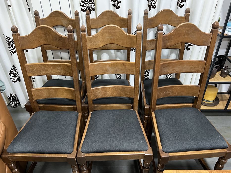 Set 6 Scaune Din Stejar!