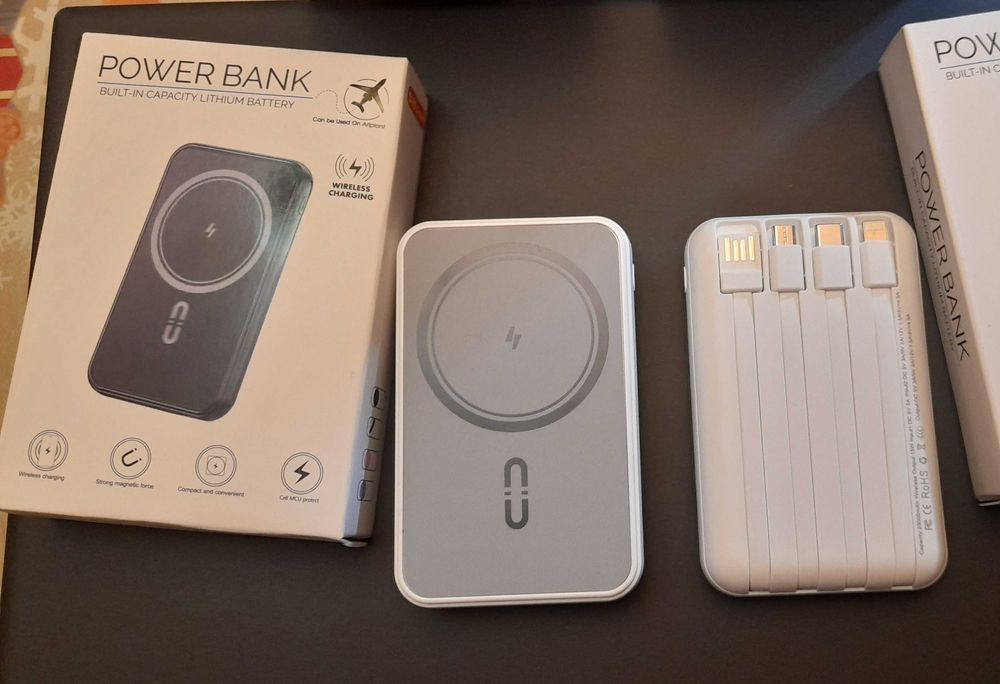 baterie externa 10000mA powerbank MagSafe wireless , usb , type c