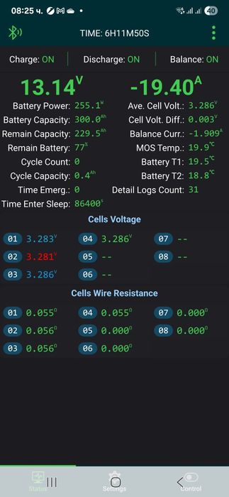 Продавам акумулатор Lifepo4 330 Ah с bluetooth