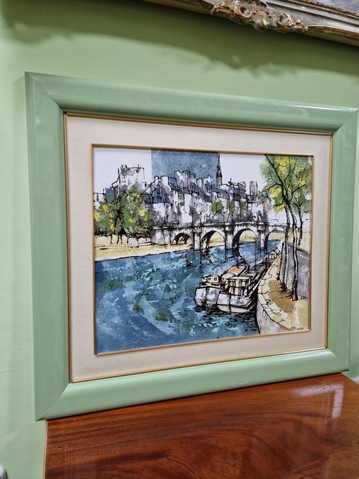 Страхотна майсторска антикварна авторска картина масло