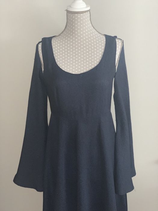 Rochie de seara superba cu maneci detasabile NAVY BLUE