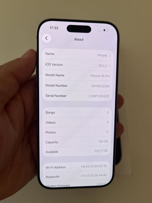 Iphone 16pro 128GB 92% bat