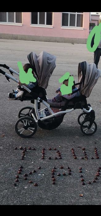 Бебешка количка за близнаци. БЕБЕТО 42