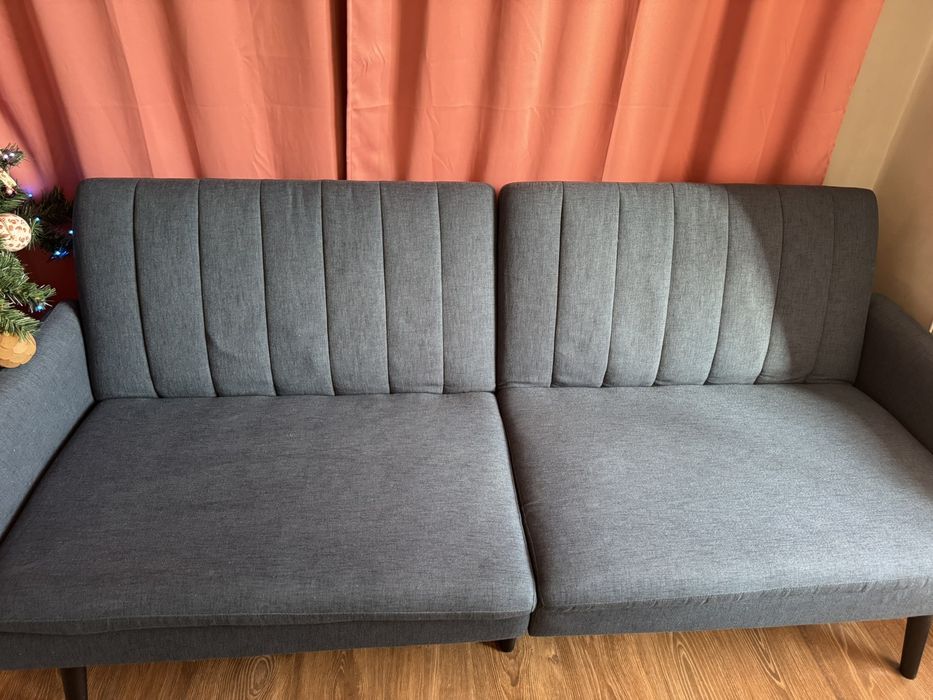 Удобен и Функционален 3-местен Диван-Легло от Текстил (Лесно Трансформ