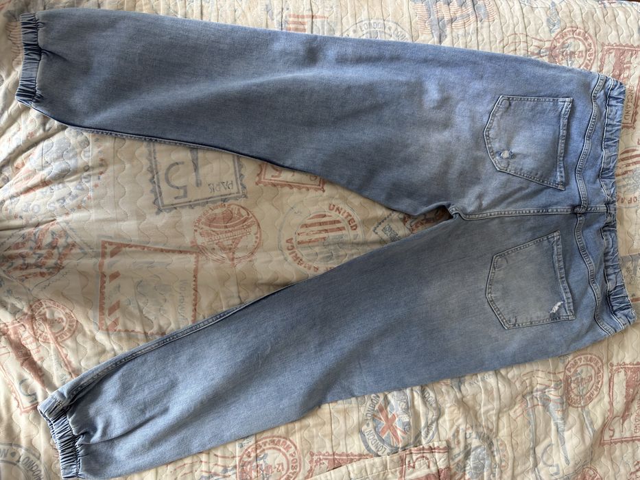 Pantaloni Jogger Blugi Rupti Barbati, Pull&Bear, Marimea XL